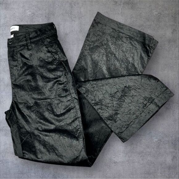 LEVEL 99 EVEREVE Percy Black Velvet Flare High Rise Tuxedo Pants Size 27 Holiday - Picture 14 of 14